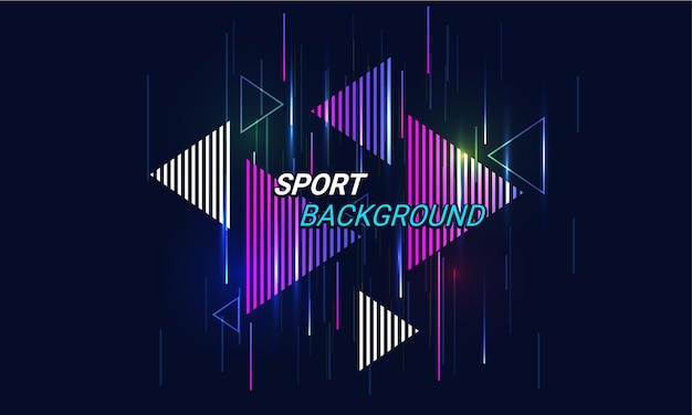 Dynamic motion triangle gradient sports background