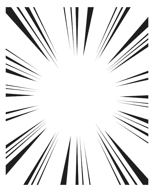 Dynamic radial background Comic bursting motion lines