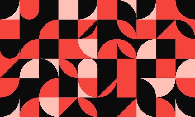 Vector dynamic red and black geometric pattern