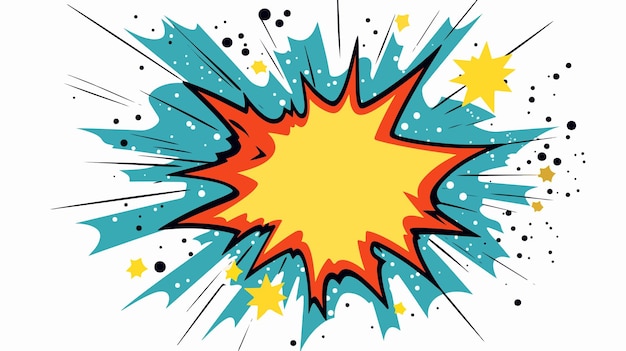 Vector dynamic retro explosion comics speech onomatopoeia illustration