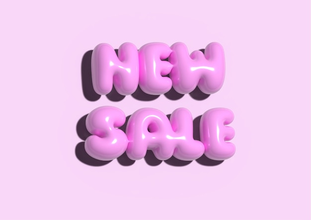 Dynamic Sale Banner Bold Pink and Bubbly Text