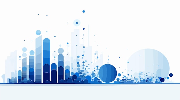 Vector dynamic small circle trend composition in dotted negative style