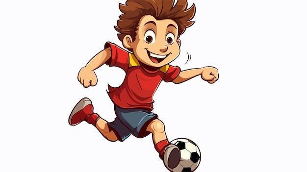 Dynamic Soccer Player Cartoon Illustration for Sports Marketing Campaigns