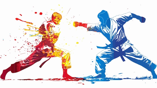 Dynamic Taekwondo Karate Jujitsu Design for TShirt Print