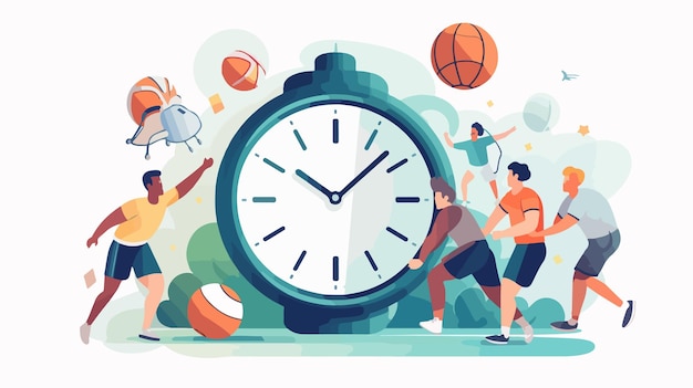 Dynamic Time Sport Poster for Active Lifestyle and Leisure Activities