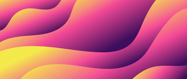 Dynamic wave gradient background with grainy texture