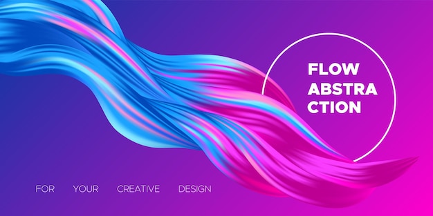 Dynamic wave shapes on vibrant gradient poster