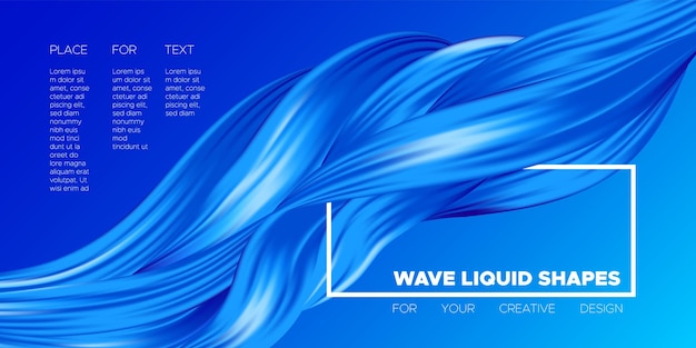 Dynamic wave shapes on vibrant gradient poster