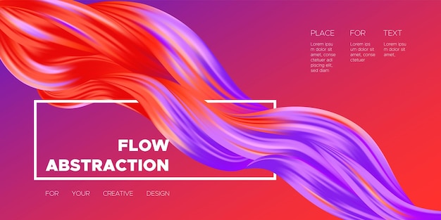 Dynamic wave shapes on vibrant gradient poster