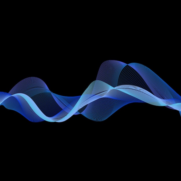 Dynamic waves illustration, abstract background. Creative and elegant style image