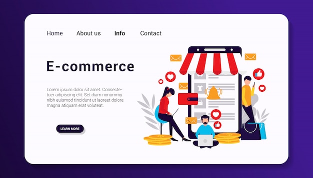 E-commerce landing page template