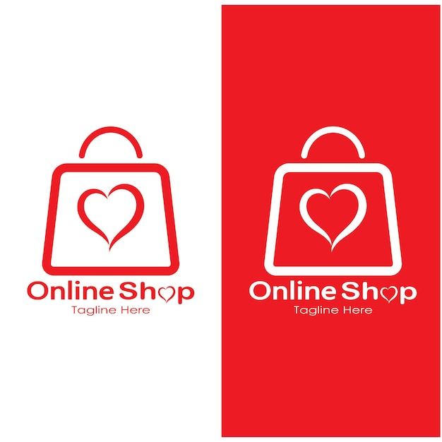 e-commerce logo and online shop logo design with modern concept