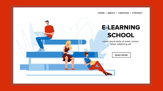 E-learning School Student Digital Education