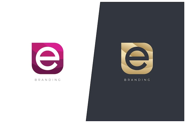 E Letter Logo Vector Concept Icon Trademark. Universal E Logotype Brand