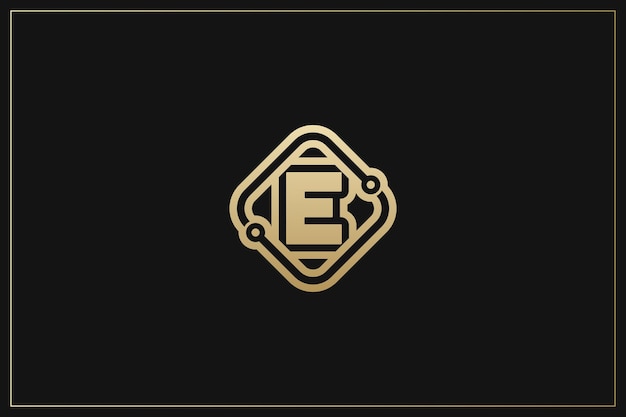 Vector e letter trademark brand logo