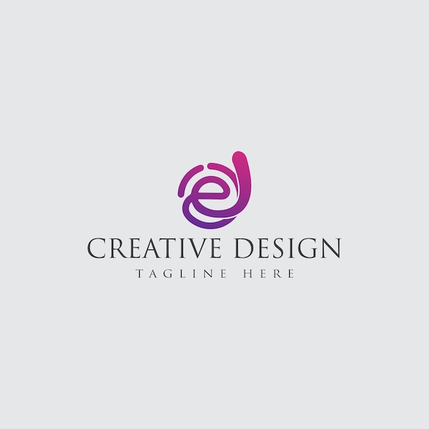 E logo design template