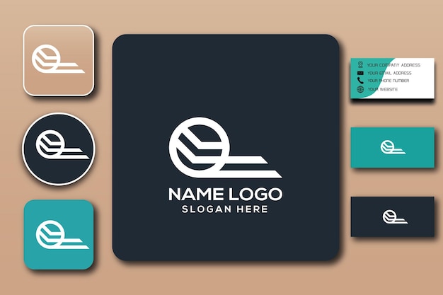 e monogram logo template