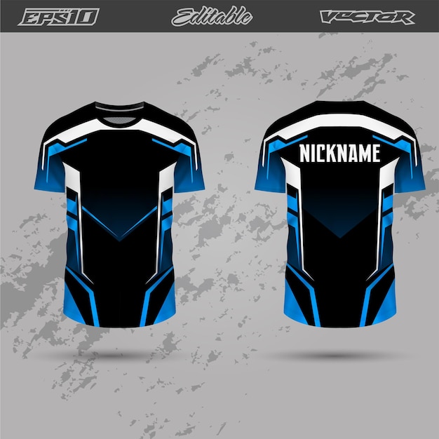 E sport apparel design vector editable