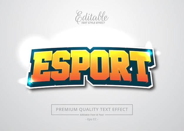 E Sport Text Style Effect