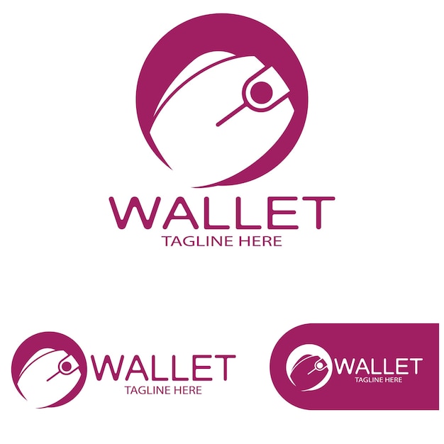 E wallet logo design illustration icon with a simple modern concept for electronic wallets digital money storage applications digital savings digital money transactionsvector