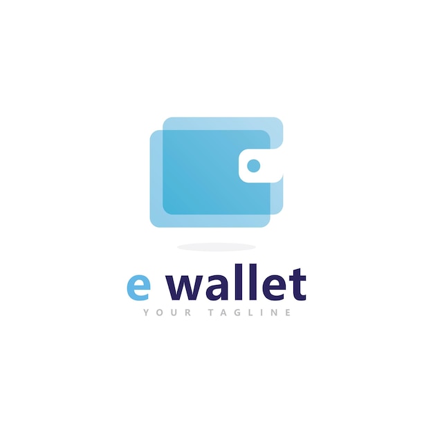 E wallet logo design vector design template