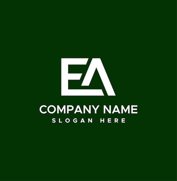 EA or AE Letter Initial Logo Design Vector Template