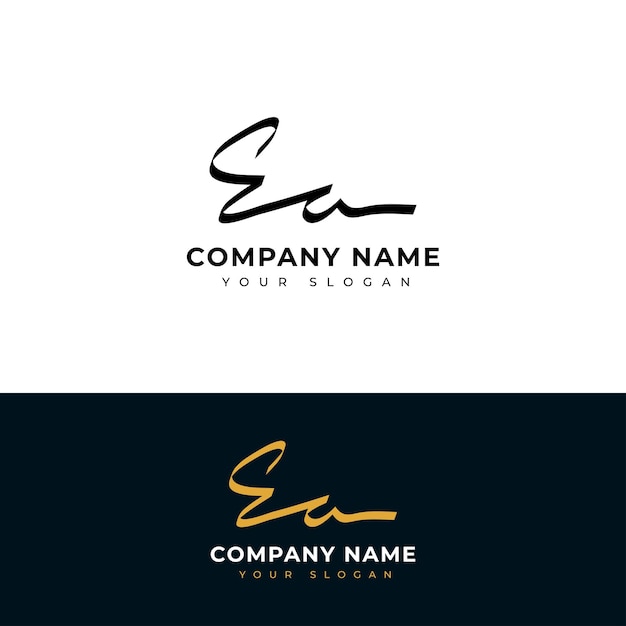 Ea Initial signature logo vector design