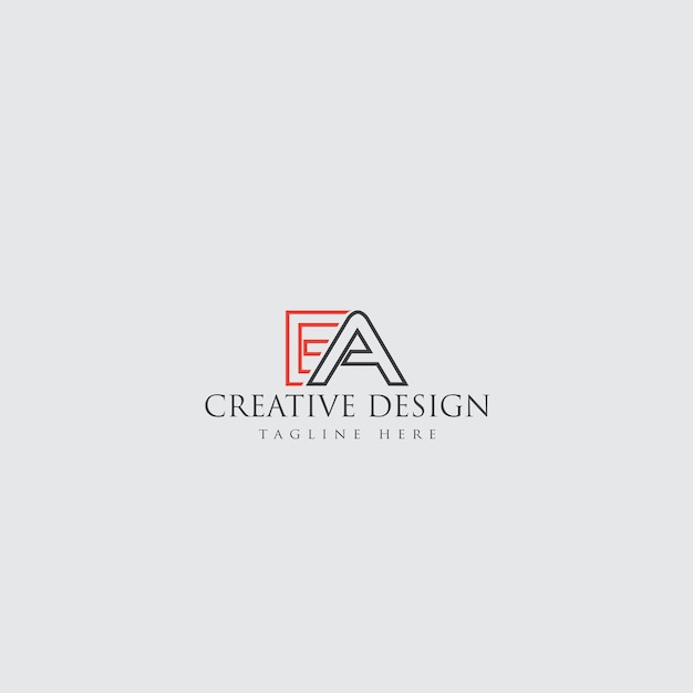 EA outline logo design template