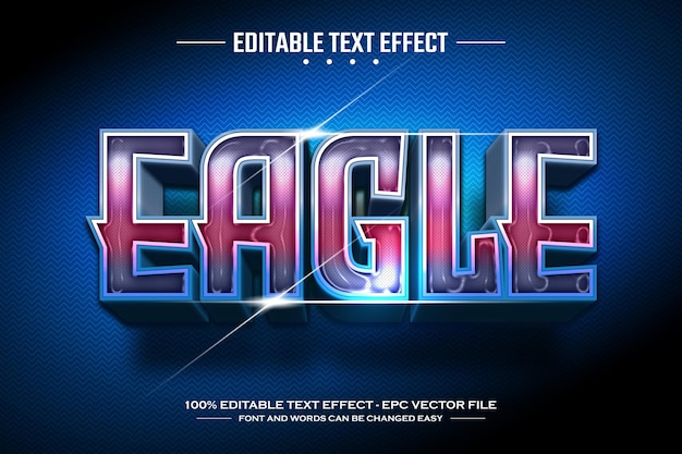 Eagle 3D editable text effect template