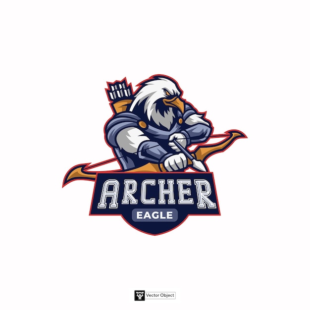 Vector eagle archer mascot logo