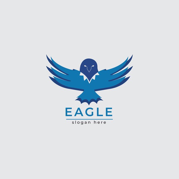 Vector eagle bird logo design with yellow background