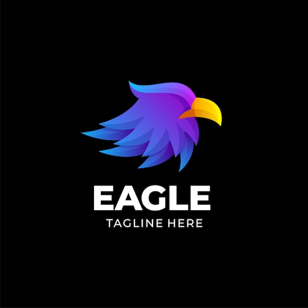 Eagle bird logo gradient