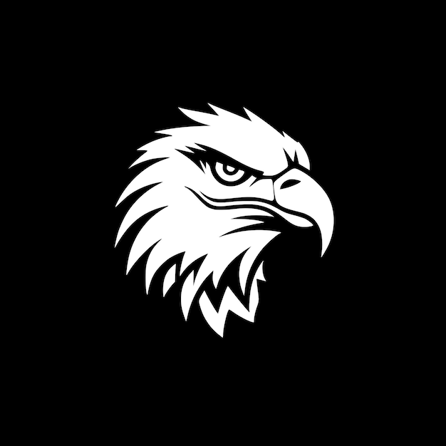 Eagle Black and White Vector illustration