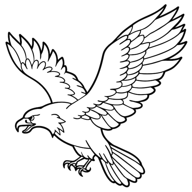 Eagle Coloring book page illustration 2