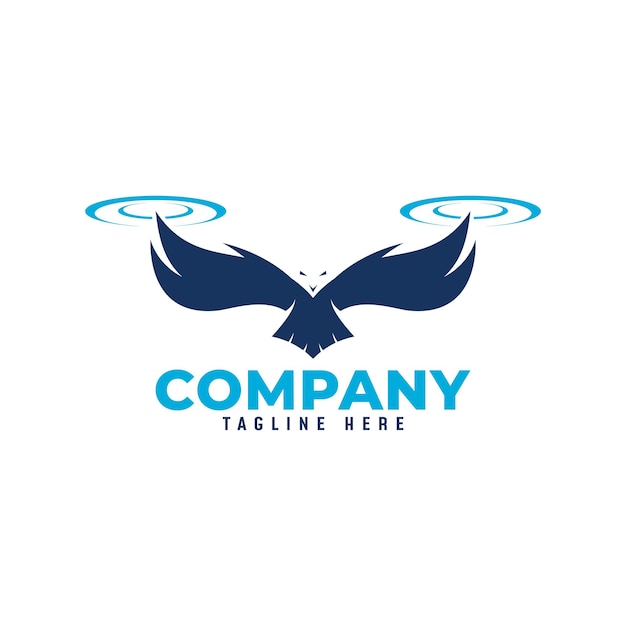 Eagle Drone Logo Design Illustration For Drone Company