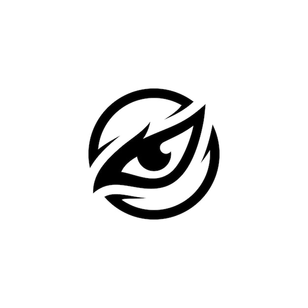 Eagle Eyes Bird Hawk Circle Logo Design Inspiration