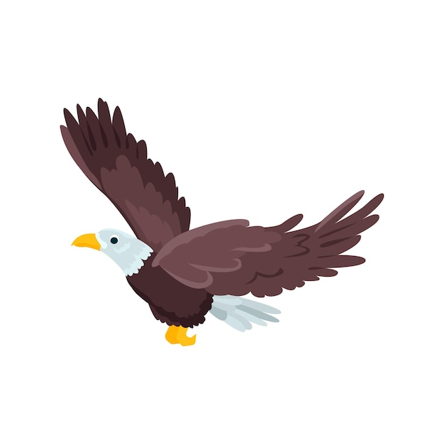 Eagle flat illustration colored vector element from birds collection creative eagle illustration for