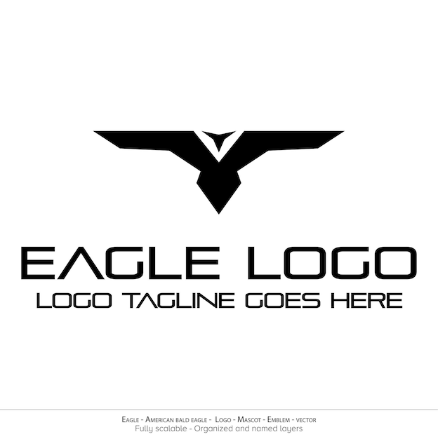 Eagle Flying Bird Emblem dove mascot American Bald Eagle silhouette logo Minimal design