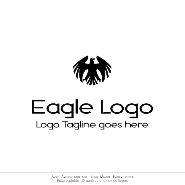 Eagle Flying Bird Emblem dove mascot American Bald Eagle silhouette logo Minimal design