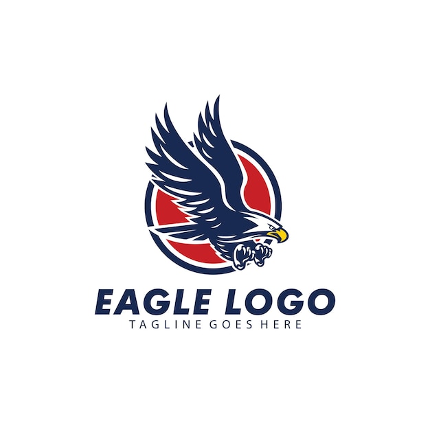 Eagle flying logo design