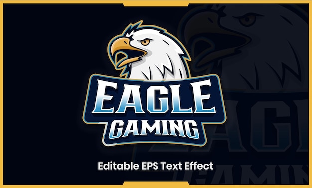 Eagle gaming mascot esport logo design