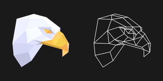 Eagle head abstract graphic illustration