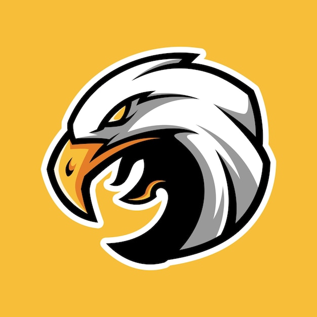 eagle head gaming mascot logo illustration