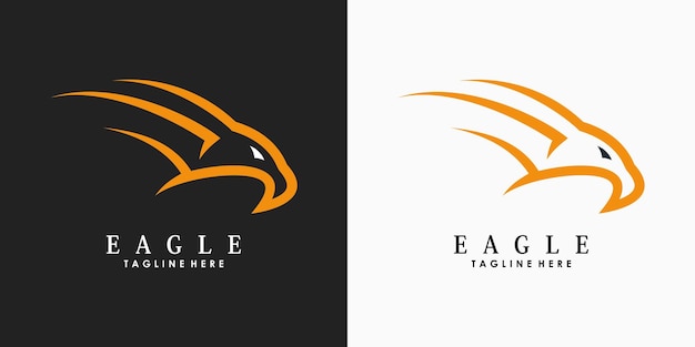 Eagle head logo design abstract with creative concept