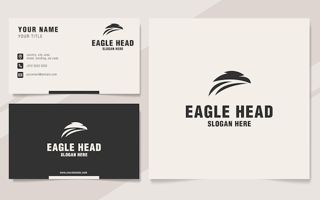 Eagle head logo template on monogram style