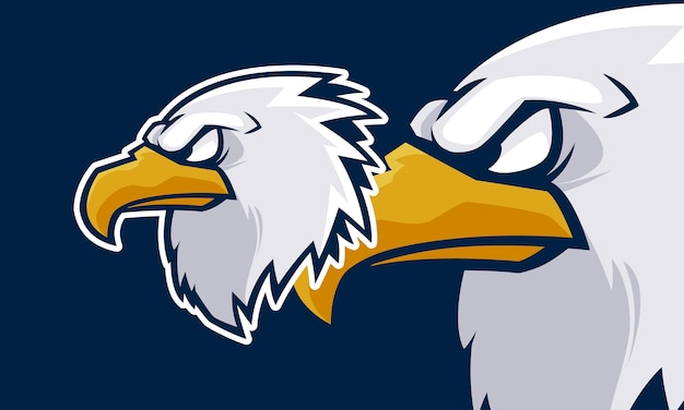 Eagle head mascot colorful concept premium Vector mascot illustration