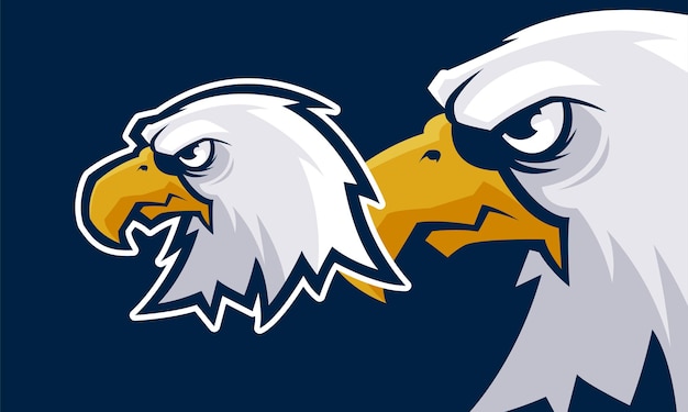 Eagle head mascot colorful concept premium Vector mascot illustration