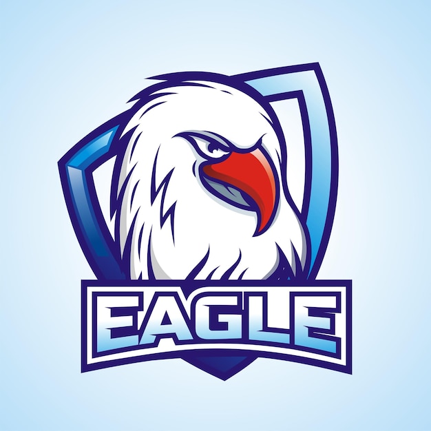 Eagle head mascot logo design vector