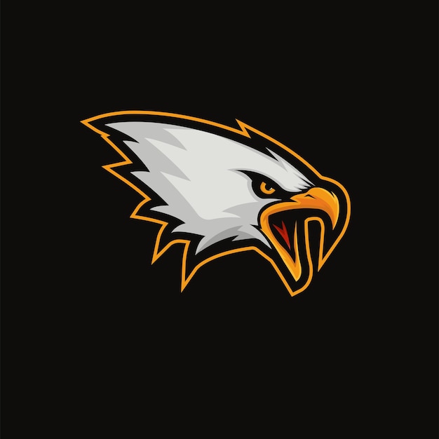 eagle head mascot logo e-sports vector