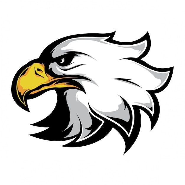 eagle head side look vector